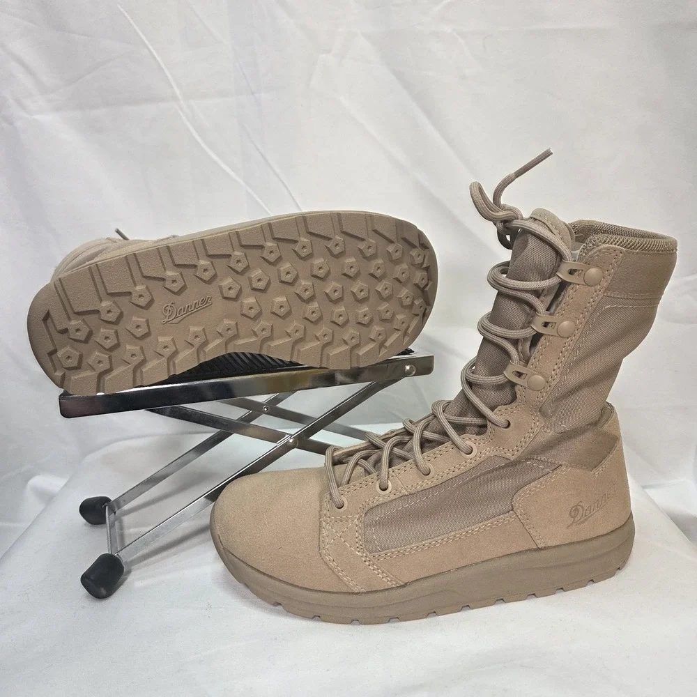 New Danner Tachyon Mens Coyote Leather 8in Military Boots Men's Size 6.5